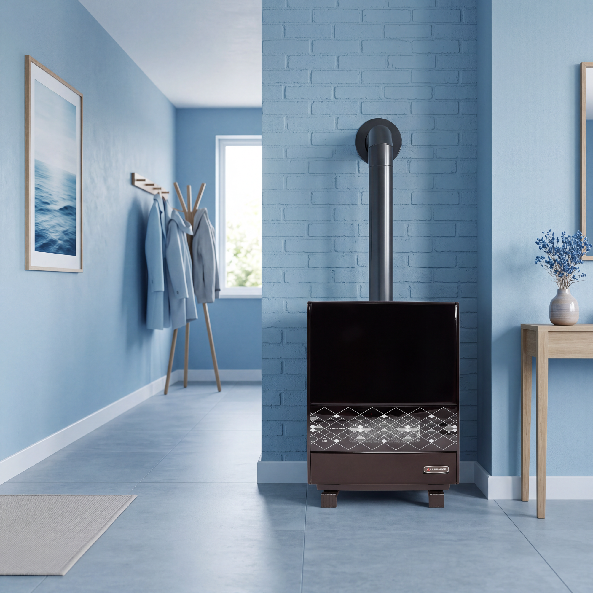 Space gas heater for indoor use